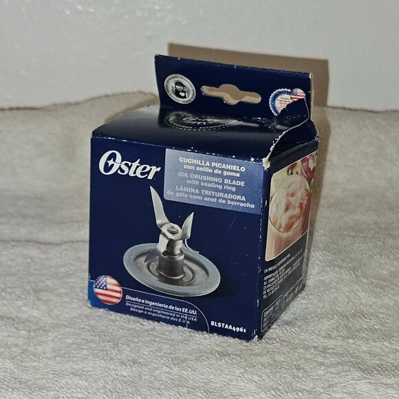 Genuine Oster Blender Stainless Steel Blade 4961 with Gasket Sealing Ring NEW - Picture 1 of 4